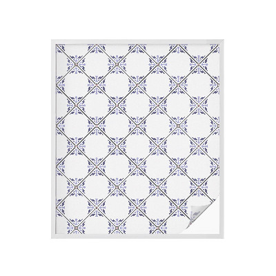 Mlečna folija za okna vitraž Geometrijske ploščice