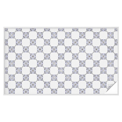 Mlečna folija za okna vitraž Geometrijske ploščice