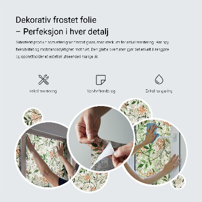 Okenska folija za zaščito pred pogledi Rastlinski vzorec