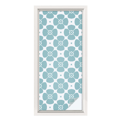 Okenska folija vitraž za zasebnost Cvetlična simetrija