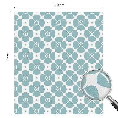 Okenska folija vitraž za zasebnost Cvetlična simetrija