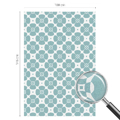 Okenska folija vitraž za zasebnost Cvetlična simetrija