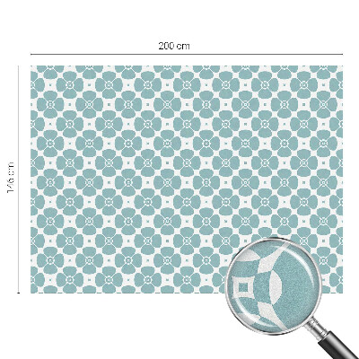 Okenska folija vitraž za zasebnost Cvetlična simetrija