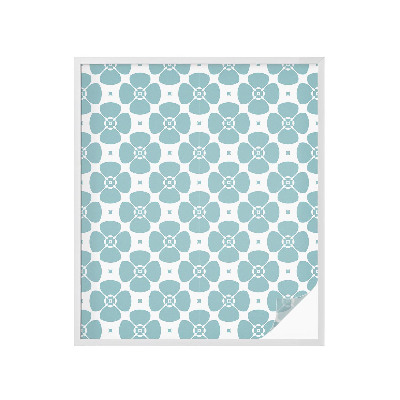 Okenska folija vitraž za zasebnost Cvetlična simetrija