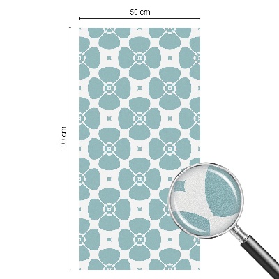 Okenska folija vitraž za zasebnost Cvetlična simetrija