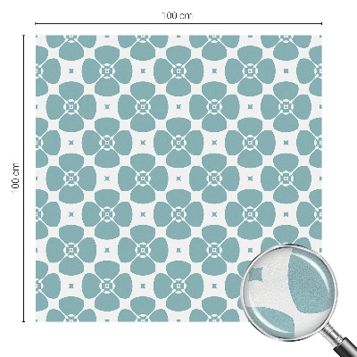 Okenska folija vitraž za zasebnost Cvetlična simetrija