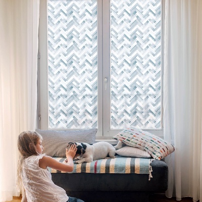 Mlečna folija za okna vitraž Geometrijski vzorec