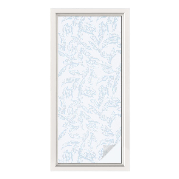 Mlečna folija za okna vitraž Eterični listi