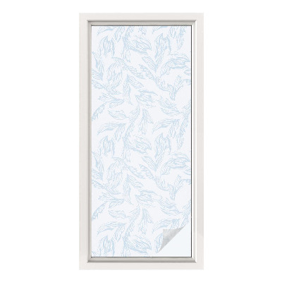 Mlečna folija za okna vitraž Eterični listi