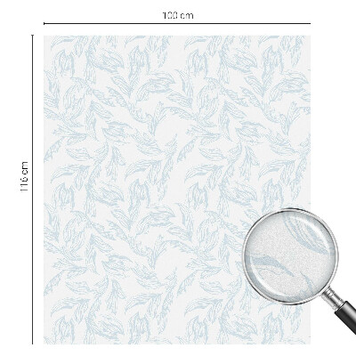 Mlečna folija za okna vitraž Eterični listi