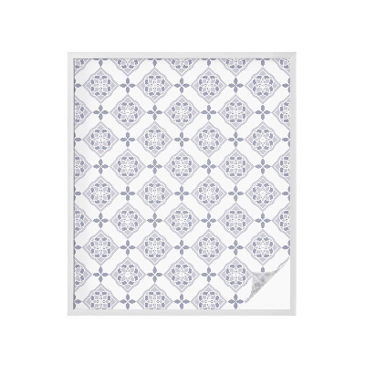 Okenska folija vitraž za zasebnost Cvetlični rombi