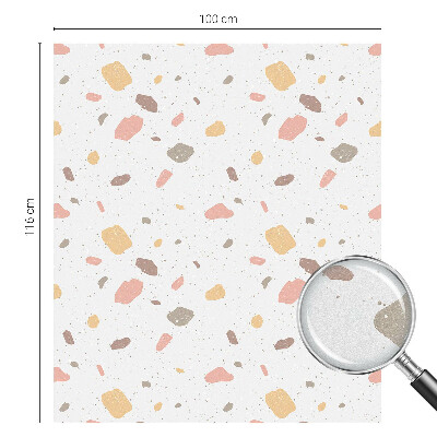 Okenska folija vitraž za zasebnost Abstraktni teraco