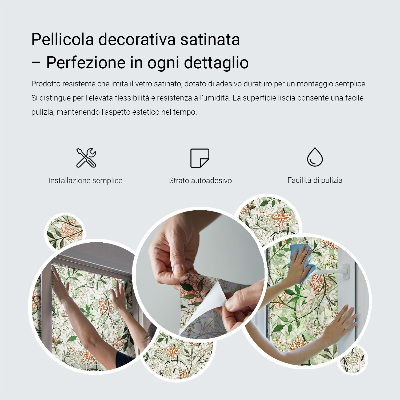 Okenska folija vitraž za zasebnost Geometrijski rombi