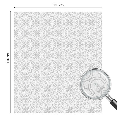 Mlečna folija za okna vitraž Cvetlična simetrija