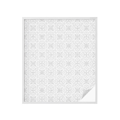 Mlečna folija za okna vitraž Cvetlična simetrija