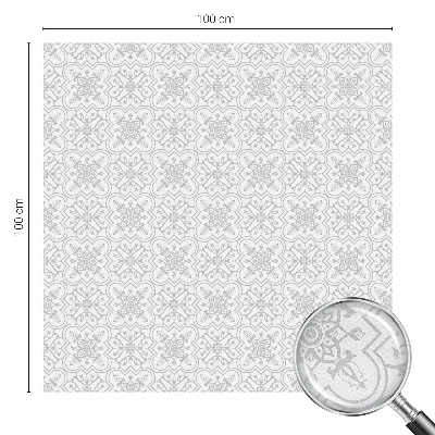 Mlečna folija za okna vitraž Cvetlična simetrija