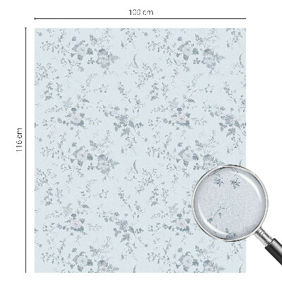 Okenska folija vitraž za zasebnost Nežne rože