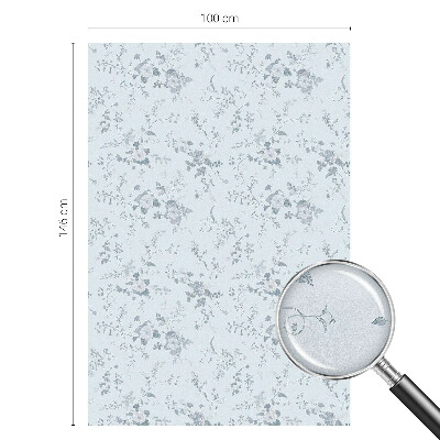 Okenska folija vitraž za zasebnost Nežne rože