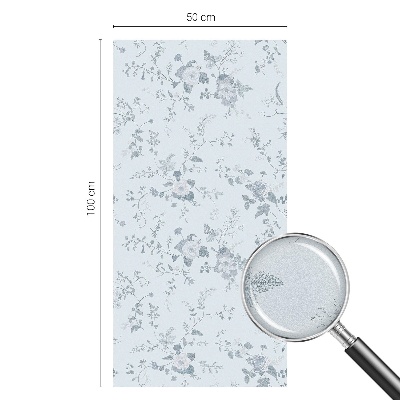 Okenska folija vitraž za zasebnost Nežne rože