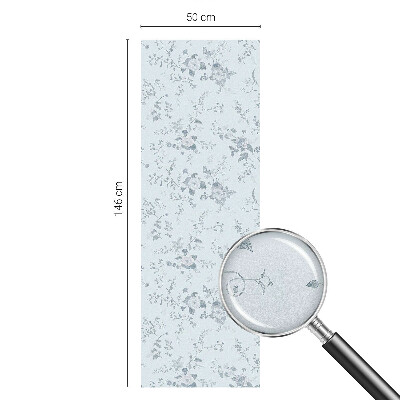 Okenska folija vitraž za zasebnost Nežne rože