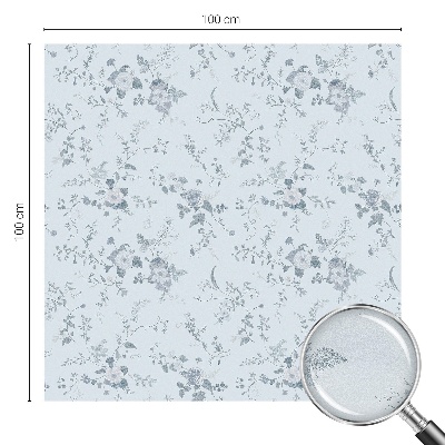 Okenska folija vitraž za zasebnost Nežne rože