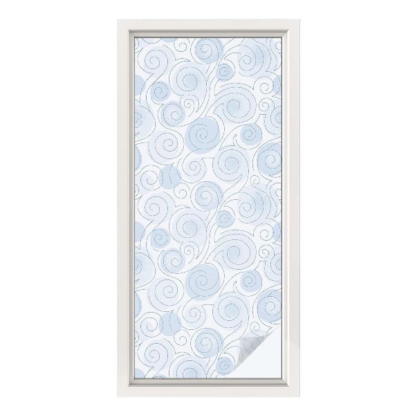 Mlečna folija za okna vitraž Spiralni vzorci