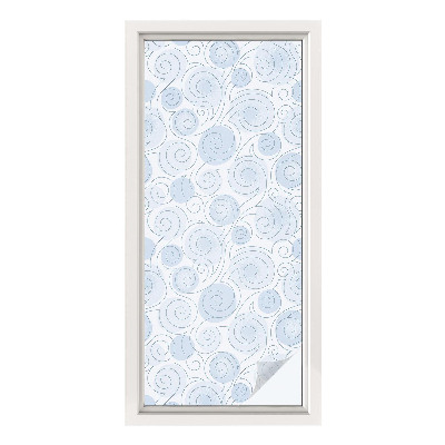 Mlečna folija za okna vitraž Spiralni vzorci