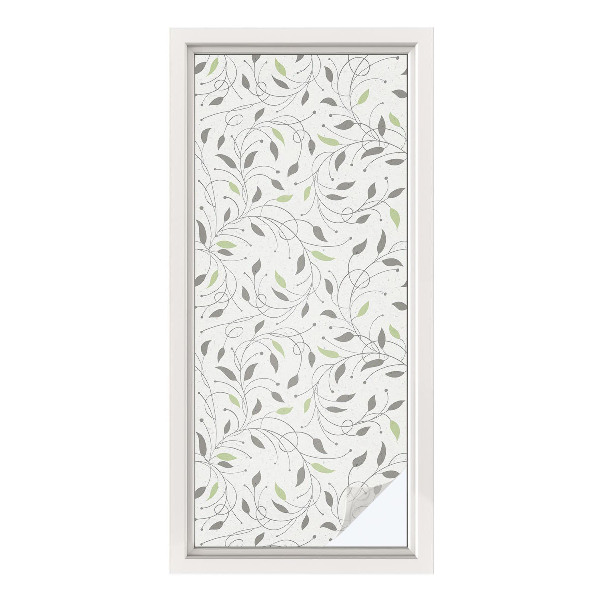 Folija za okna proti soncu Listi poganjkov