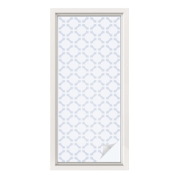 Okenska folija vitraž za zasebnost Geometrijska eleganca