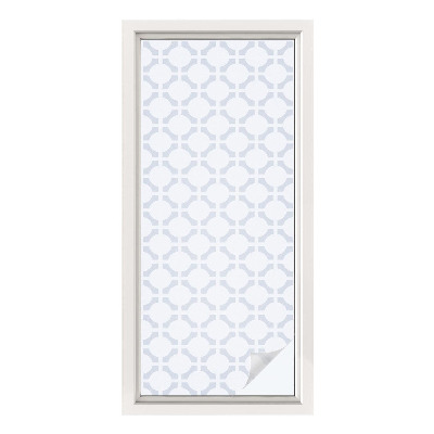 Okenska folija vitraž za zasebnost Geometrijska eleganca