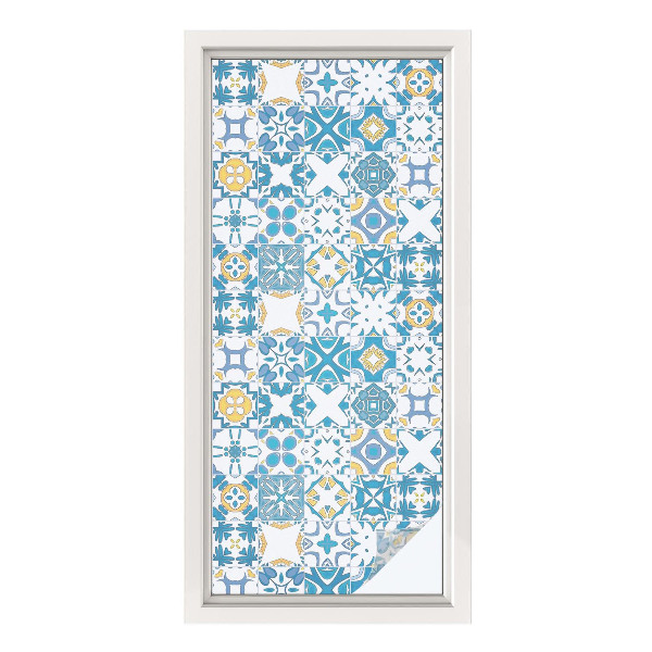 Mlečna folija za okna vitraž Mozaični vzorci