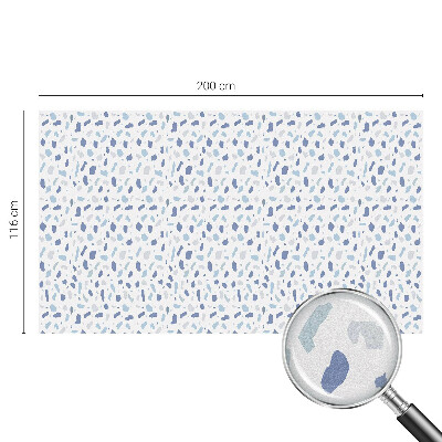 Okenska folija vitraž za zasebnost Modri ​​vzorci