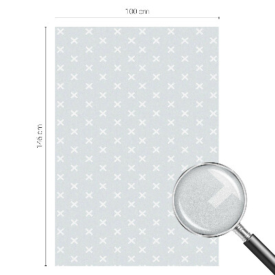 Mlečna folija za okna vitraž Nežni križi