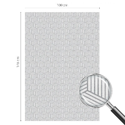 Mlečna folija za okna vitraž Šesterokotne trdne snovi