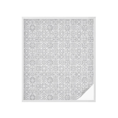 Mlečna folija za okna vitraž Geometrijska eleganca