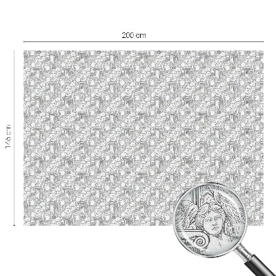 Mlečna folija za okna vitraž Klasični portreti