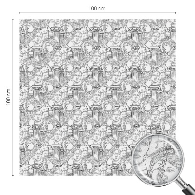 Mlečna folija za okna vitraž Klasični portreti