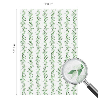 Okenska folija vitraž za zasebnost Zelene girlande