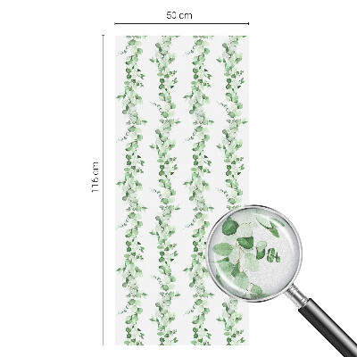 Okenska folija vitraž za zasebnost Zelene girlande