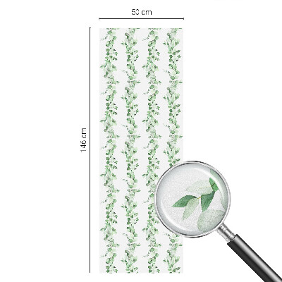 Okenska folija vitraž za zasebnost Zelene girlande