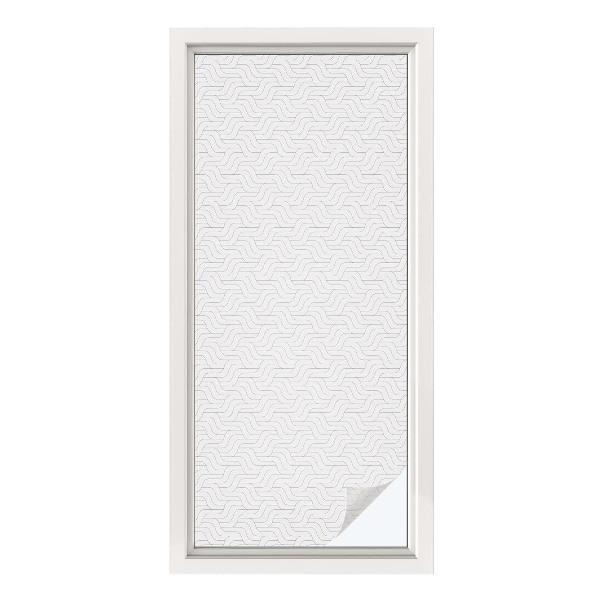 Mlečna folija za okna vitraž Valovite črte