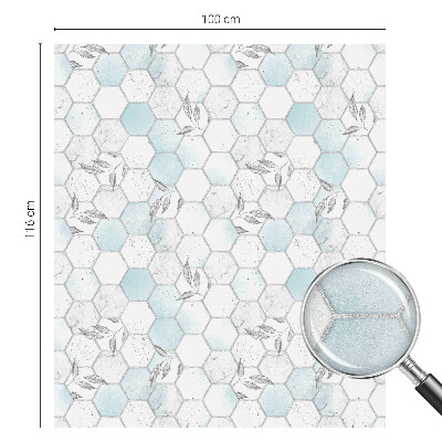 Mlečna folija za okna vitraž Listne ploščice