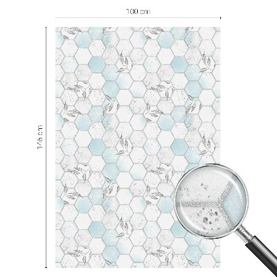 Mlečna folija za okna vitraž Listne ploščice