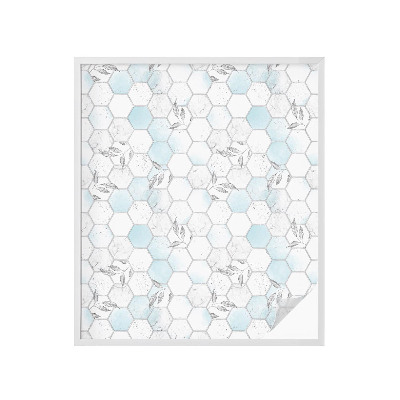 Mlečna folija za okna vitraž Listne ploščice