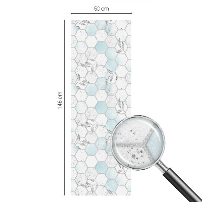 Mlečna folija za okna vitraž Listne ploščice