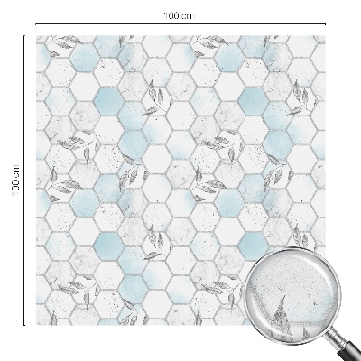 Mlečna folija za okna vitraž Listne ploščice