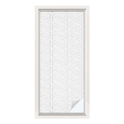 Okenska folija vitraž za zasebnost Geometrična pletenica