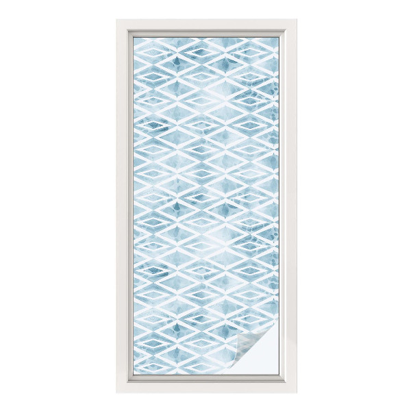 Folija za okna proti soncu Modri ​​rombi