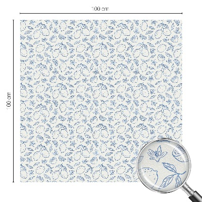 Okenska folija vitraž za zasebnost Vzorec limone