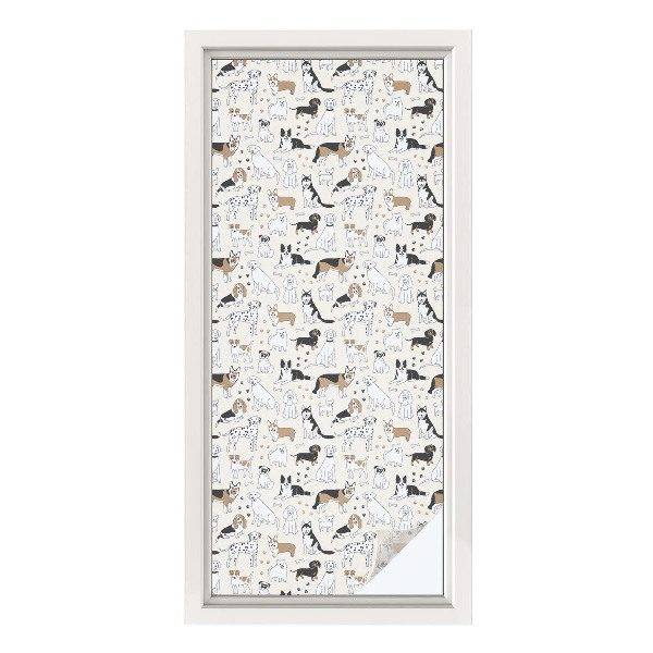 Okenska folija za zaščito pred pogledi Pasji vzorci